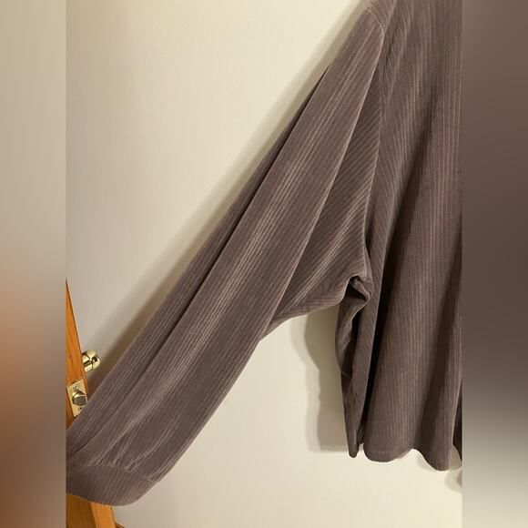 Livi Quarter Zip Pullover Velour Sweatshirt Women size 26/28‎ active athleisure - Picture 5 of 10